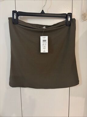 Cache new Olive  Strapless Tube Top,S